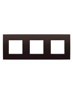 Niko Drievoudige afdekplaat, 71 mm centerafstand, Niko Intense dark brown coated - 135-76700