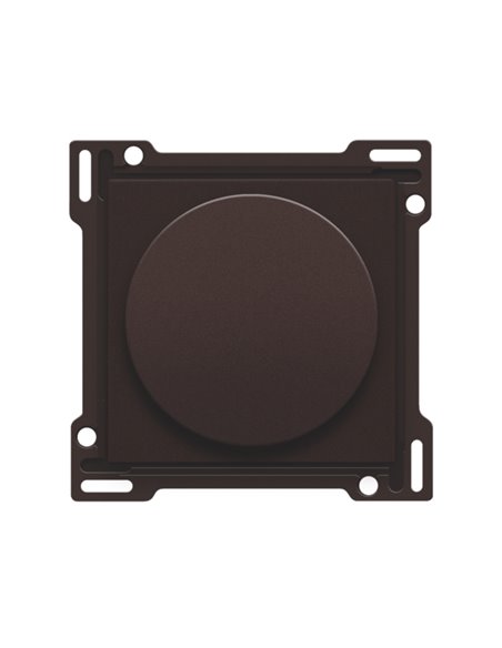Niko Afwerkingsset voor draaiknopdimmer of snelheidsregelaar, incl. draaiknop, dark brown coated - 124-31000