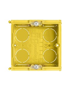 Bticino inbouwdoos - 2 modules - vierkantig - geel - 502E