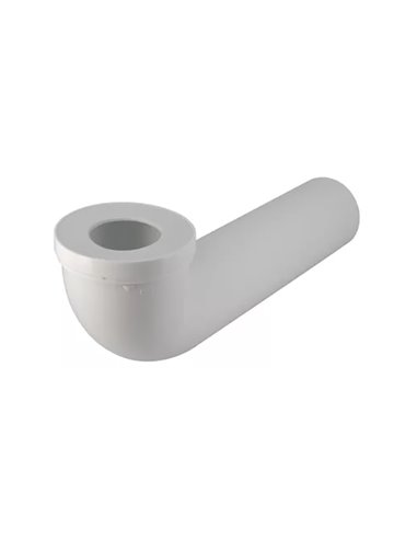 Nicoll coude de raccordement wc 90° FM 107 x 100 mm - modèle long 400 mm - CTW3340