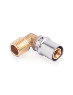 Systempex 26-4/4M coude de transition 90° tube VPE-Alu raccord à sertir