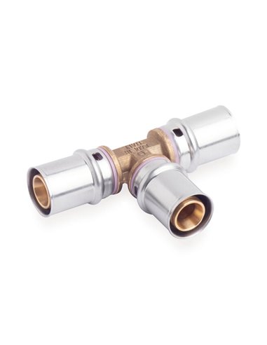 Systempex 50-32-50 mm reductie T-stuk VPE-Alu-buis persen