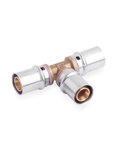 Systempex 26-32-26 mm reductie T-stuk VPE-Alu-buis persen