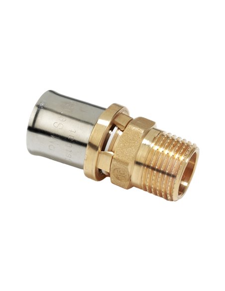 Giacomini RM107 raccord à sertir raccord droit MF 3/4 x 16 mm - RM107Y043