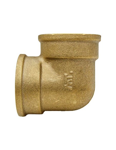 MT draad knie 90° 3/8"FF messing - 87090010