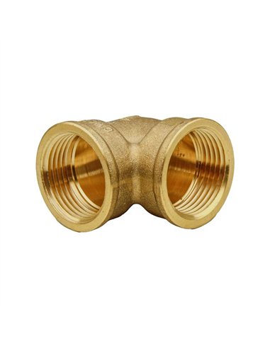 MT draad knie 90° 3/8"FF messing - 87090010