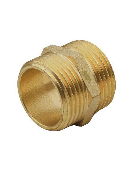 MT dubbele nippel 6/4"MM messing - 87280040