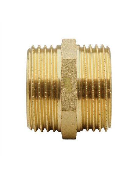 MT dubbele nippel 6/4"MM messing - 87280040