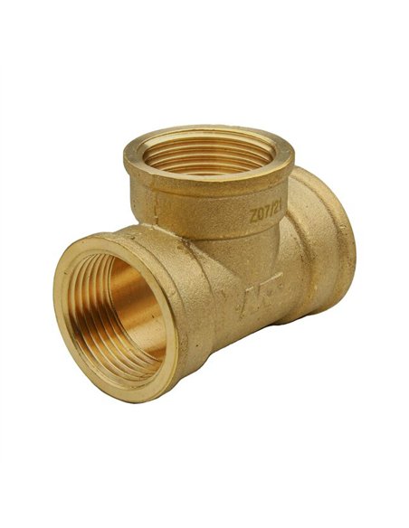 MT T-stuk 3/4"FFF messing - 87130020