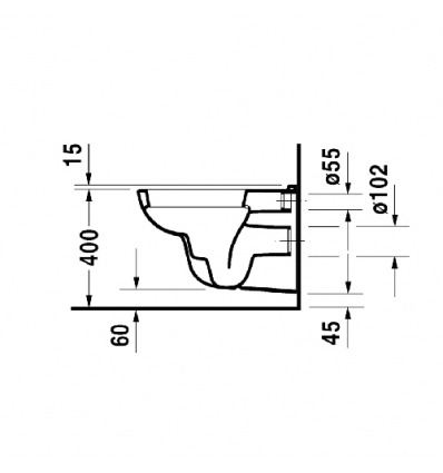 Duravit D-code diepspoel wit