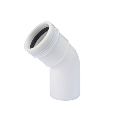 Wavin Wafix PP 40 x 40 mm MF bocht 45° wit