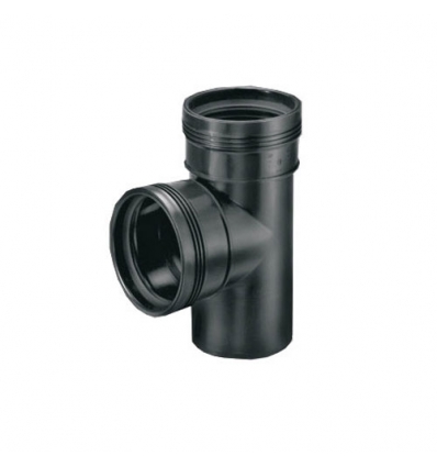 Wavin Wafix PP 50 x 50 x 50 mm MFF pièceT 88,5° noir