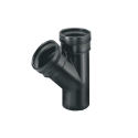 Wavin Wafix PP 90 x 90 x 90 mm MFF T-stuk 45° zwart