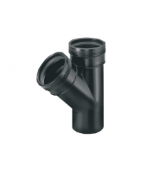 Wavin Wafix PP 110 x 110 x 110 mm MFF pièce T 45° noir