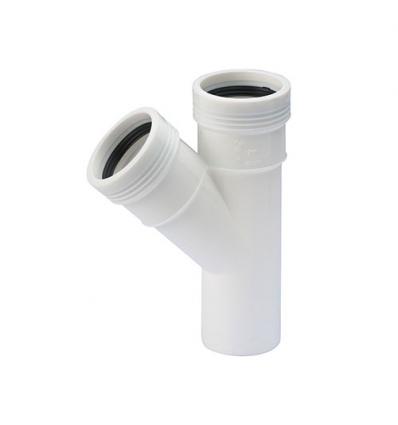 Wavin Wafix PP 40 x 40 x 40 mm MFF pièce T 45° blanc