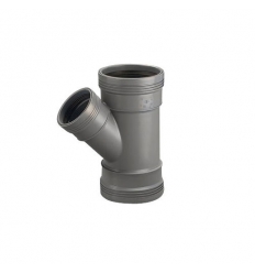 Wavin Wafix PP 75 x 50 x 75 mm FFF T réduit 45° noir