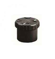 Wavin Wafix PP 110 mm M bouchon avec regard noir