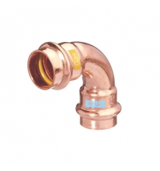 Aquagas courbe 90° FF 42mm cuivre V-Press
