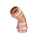Aquagas bocht 45° FF 22mm koper V-Press