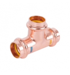 Aquagas Té à sertir cuivre 15mm FFF V-Press