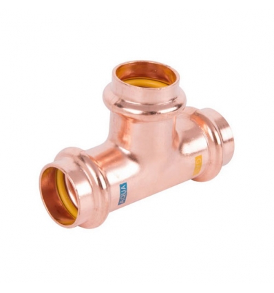 Aquagas Té à sertir cuivre 15mm FFF V-Press