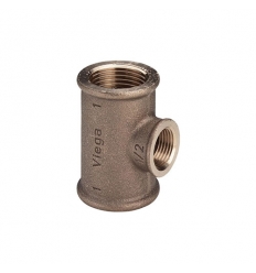 Viega verloop T-stuk 3/4" F X 1/2" F X 1/2" F brons model 3130 - 362492