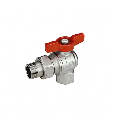 Giacomini R789 1/2"F x 1/2"M Rouge Vanne à boisseau sphérique avec passage intégral - R789X003