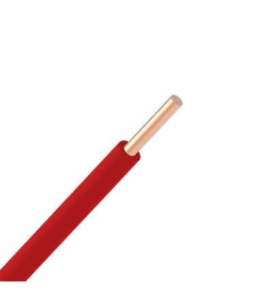 VOB H07V-U draad PVC massief 750V Eca 70°C rood 1,5mm² - 100m