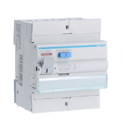 Hager Aardlekschakelaar 4P 63A 300mA type A -CFA463E