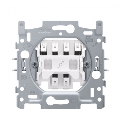 Niko tweepolige wisselschakelaar, 10 AX/250 Vac, insteekklemmen - 170-02205