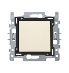 Niko Interrupteur va-et-vient, socle, bornes à connexion rapide et set de finition cream - 100-61608