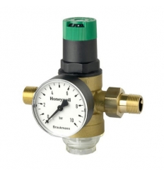 Honeywell D06F-1/2"AM réducteur de pression avec bouton de réglage + avec manomètre 1,5-6 bar
